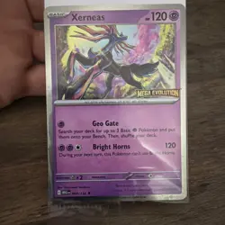 🔥Pokemon Xerneas Trading Card Holo 064/122 Mega Evolutions Stamp In Package - Image 2
