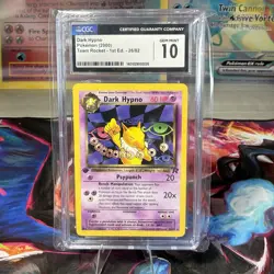 CGC 10 GEM MINT Non Holo Dark Hypno Team Rocket 1st Edition 26/82 Pokemon Card - Image 1