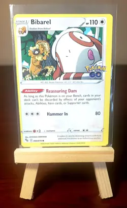 🔥 Pokemon TCG 🔴 ERROR Bibarel Pokemon GO 060 | Extremely Miscut Alignment Dot - Image 1