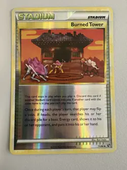 Burned Tower 71/90 Pokemon Stadium HGSS Undaunted Reverse Holo LP - Image 1