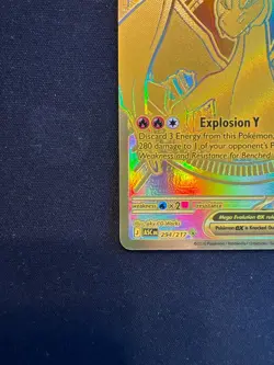 GOLD Mega Charizard Y EX 294/217 Ascended Heroes Mega Hyper Rare Pokemon TCG - Image 4