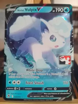 Pokemon TCG - Alolan Vulpix V - 033/195 Stamped - Prize Pack Series 3 - Image 1