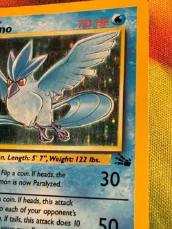 Articuno Pokemon Base Set 2/62 Holo Unlimited ERROR Additional White Ink !HP! - Image 4