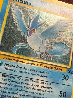 Articuno Pokemon Base Set 2/62 Holo Unlimited ERROR Additional White Ink !HP! - Image 5