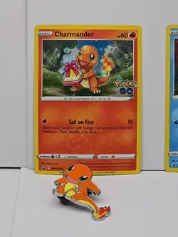 POKEMON GO Bulbasaur Charmander Squirtle Promo Set SWSH231 SWSH232 SWSH233 w/pin - Image 3