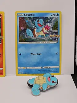POKEMON GO Bulbasaur Charmander Squirtle Promo Set SWSH231 SWSH232 SWSH233 w/pin - Image 4