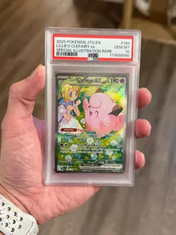 2025 POKEMON JTG EN-JOURNEY TOGETHER #184 LILLIE'S CLEFAIRY EX PSA 10 - Image 1
