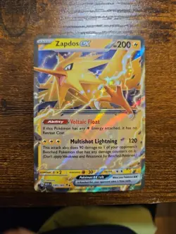 Zapdos ex 145/165 Holo SV: Scarlet & Violet 151 Pokemon NM - Image 1