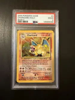 Pokemon TCG Base Set 2 Charizard 4/130 Holo Rare PSA 2 - Image 1