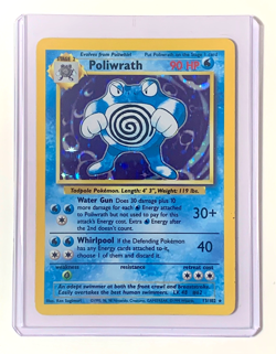 Pokemon TCG Poliwrath 13/102 Holo Rare Unlimited Base Set Top Loader - Image 1