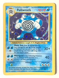 Pokemon TCG Poliwrath 13/102 Holo Rare Unlimited Base Set Top Loader - Image 2