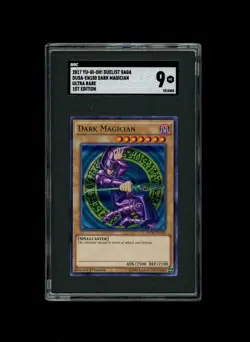 ULTRA RARE 2017 YU-GI-OH! DARK MAGICIAN HOLO 1st Edition SGC 9 MINT GRADED! - Image 1