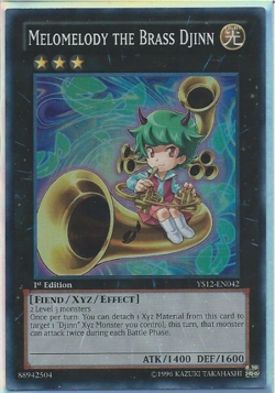 MELOMELODY THE BRASS DJINN SUPER RARE YS12-EN042 LP YUGIOH - Image 1