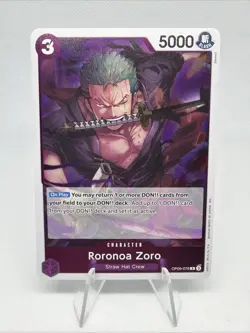 One Piece TCG Roronoa Zoro OP09-076 Emperors in the New World Rare - Image 1