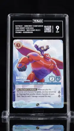 Disney Lorcana Card TAG 9 Baymax Armored Companion 9/C1 Promo 2024 - Image 1