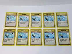 Lot (10) 1999 Pokemon TCG Fossil Unlimited Energy Search Trainer Cards 59/62 10x - Image 1