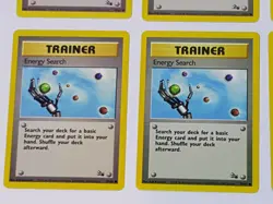 Lot (10) 1999 Pokemon TCG Fossil Unlimited Energy Search Trainer Cards 59/62 10x - Image 2