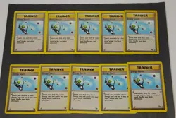 Lot (10) 1999 Pokemon TCG Fossil Unlimited Energy Search Trainer Cards 59/62 10x - Image 4