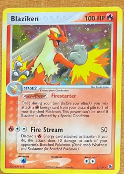 Blaziken Pokemon EX Holo Rare Card Ruby and Sapphire 2004 3/109 Rare LP/MP - Image 1