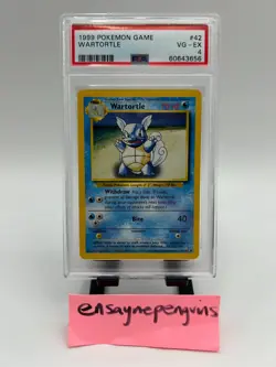 1999 Pokemon Base Set #42 Wartortle Card WOTC PSA 4 VERY GOOD - EXCELLENT - Image 1