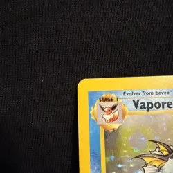 Pokemon TCG Vaporeon Holo Rare Card 12/64 Jungle 1999 - Image 2
