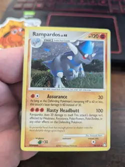 LP Rampardos 33/123 Mysterious Treasures Reverse Holo Pokemon Card LP - Image 1