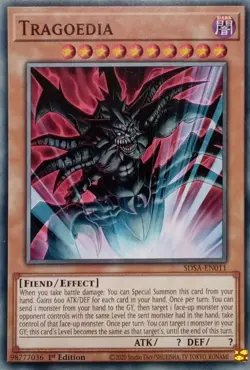 SDSA-EN011 TRAGOEDIA COMMON 1ST EDITION YuGiOh CARD - Image 1