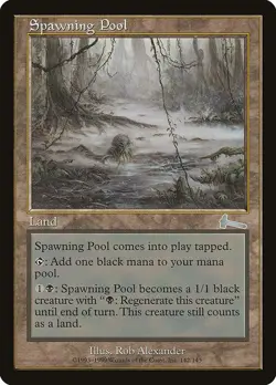 Spawning Pool 1x FOIL MTG ULG Urza's Legacy Uncommon Vintage NM-DAMAGED land - Image 1