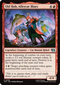Old Hob, Alleycat Blues (Foil) 99 MTG NM - Teenage Mutant Ninja Turtles - Image 1