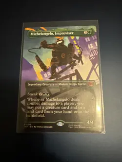 1 Michelangelo, Improviser Teenage Mutant Ninja Turtles Mythic Rare Mtg Magic - Image 1