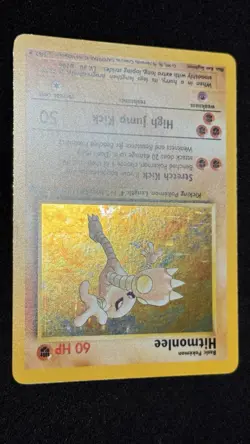 1999 Hitmonlee Pokemon TCG Fossil Holo Card 7/62 Unlimited Rare Vintage WotC NM - Image 3