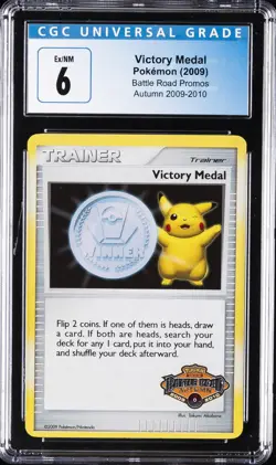 2009 POKEMON BATTLE ROAD PROMOS AUTUMN 2009-2010 VICTORY MEDAL CGC 6 - Image 1