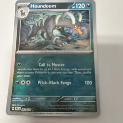 Pokemon Houndoom 063/131 Prismatic Evolutions Master Ball Pattern Holo English - Image 1