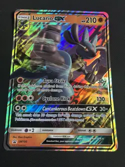 Pokemon Tcg Jumbo Promo Lot SM100 Lucario Gx SM104 Solgaleo Gx SM178 Melmetal Gx - Image 2