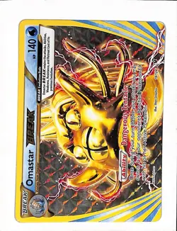 HP Pokemon TCG Omastar Break Fates Collide 19/124 Holo Rare - Image 1
