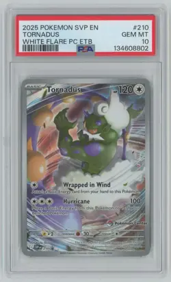 2025 Pokemon Center Stamped Black Star Promo Tornadus PSA 10 #210 - Image 1
