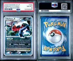 2008 Pokemon Darkrai Lv X Holo #104 PSA 8 Diamond and Pearl Great Encounters - Image 3