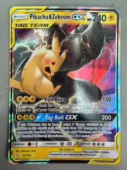 Pikachu & Zekrom GX 33/181 Pokemon Team Up Tag Team - Image 1