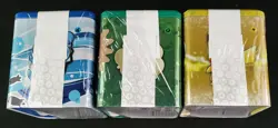 3 Factory Sealed Pokemon TCG 2022 Stacking Tins – Grass, Lightning & Water - Image 5