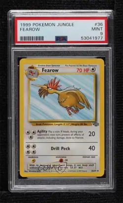 Fearow Pokemon Jungle PSA 9 MINT 1999 - Image 1