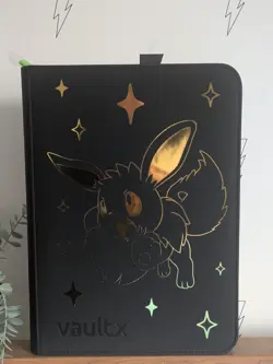 Vault X - 9 Pocket eXo-Tec Zip Binder - Black & Gold Edition Pokemon Eevee - Image 1