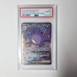 Pokemon TCG PSA 10 Team Rocket's Crobat ex 234 Destined Rivals Illustration Rare - Image 1