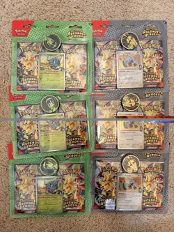 LOT OF 6 Pokemon TCG Ascended Heroes 2-Pack Blister Erika Larry SEALED Free Ship - Image 1