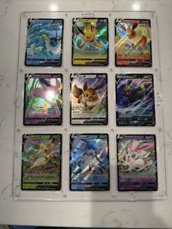 Pokemon Eevee Evolutions v Promo Card Set Complete 9-Card SWSH TCG - Image 1