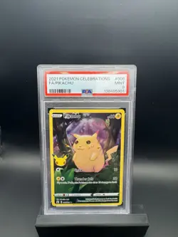 Pokemon Pikachu TCG Celebrations Card 005/025 Full Art Holo, PSA 9 - Image 1