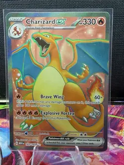 Pokemon TCG Charizard EX Holo Ultra Rare Card 183/165 Scarlet & Violet 151 - Image 1