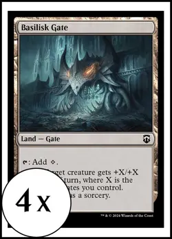 MTG - 4 x Basilisk Gate - Modern Horizons 3 Commander - Playset 4x x4 - Image 1