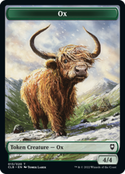 Ox Token, Commander Legends: Battle for Baldur's Gate, Lightly Played x 1 MTG - Image 1