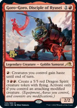 MTG Goro-Goro, Disciple of Ryusei - Foil - Prerelease Promo, Prerelease & Releas - Image 1