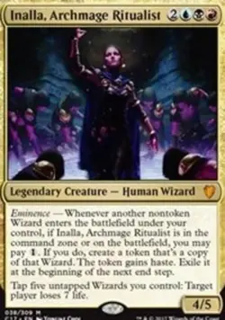 MTG Inalla, Archmage Ritualist - Foil, Commander 2017, Moderately Played, Englis - Image 1